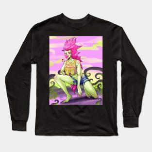 Punk Zombie Graphic Long Sleeve T-Shirt
